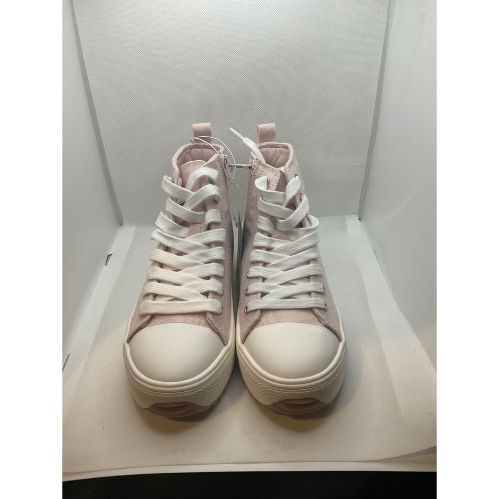 NWT Art Class Girls Blush Pink Daisy Floral High Top Platform Sneakers  3